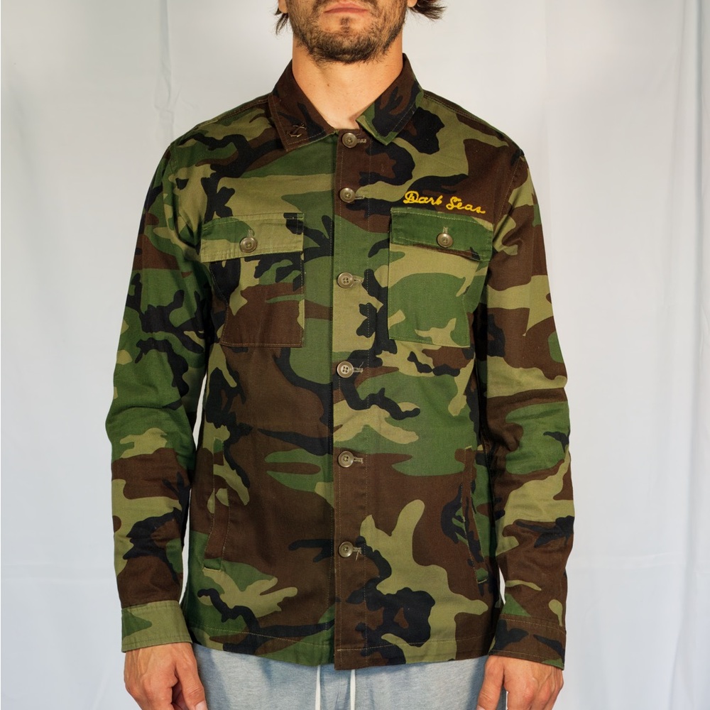 Dark Seas - Green and Brown Military Field Jacket Woodland Style